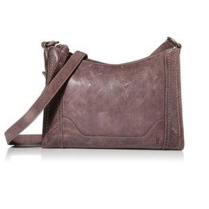 Frye Melissa Zip Crossbody Bag Distressed Leather Amethyst Purple